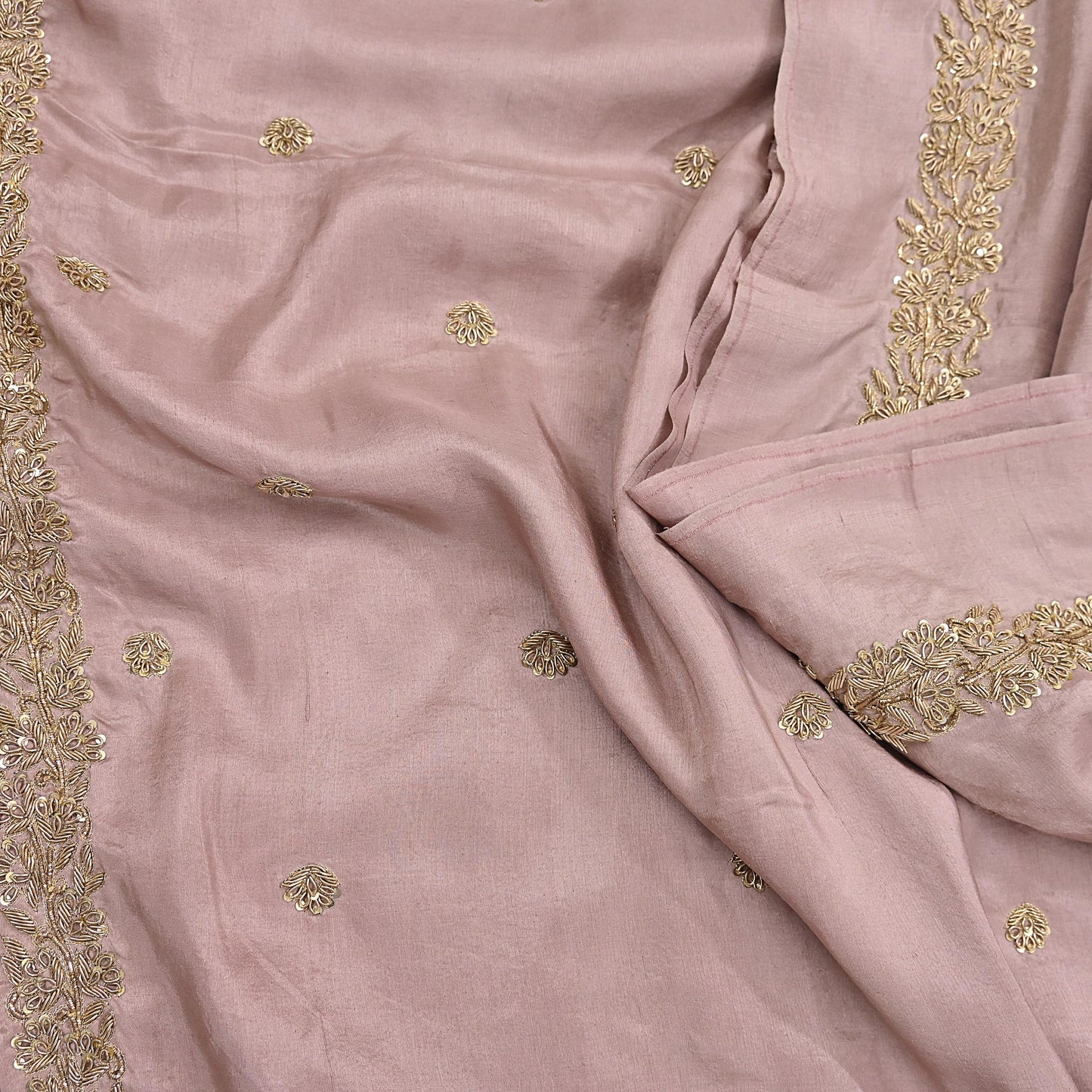 Rare Vintage Dusty Rose Pink Pure Silk Saree Zardozi Hand Embroidered Designer Sabyasachi Sari 5.5 Yard Bollywood Party Wear