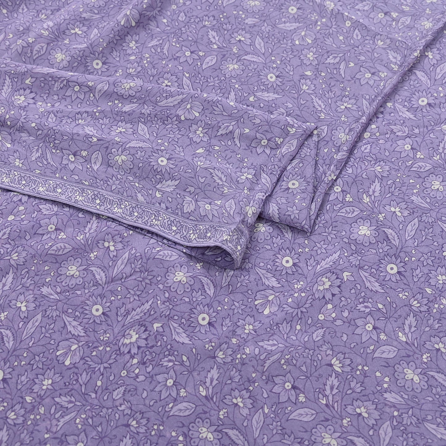 Indian Vintage Purple Dupatta Long Stole Pure Crepe silk Printed Dupatta Veil Scarves soft Boho Wrap Dressmaking Paisley