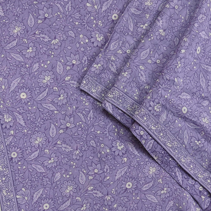 Indian Vintage Purple Dupatta Long Stole Pure Crepe silk Printed Dupatta Veil Scarves soft Boho Wrap Dressmaking Paisley