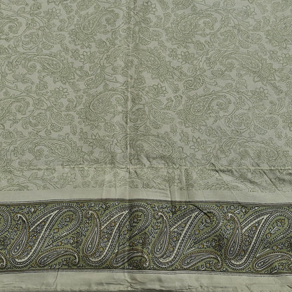 Indian Vintage Sari Green Pure Silk Printed Sarees Craft Fabric 6yd Sewing Dress Making Soft Floral Crafting quilting
