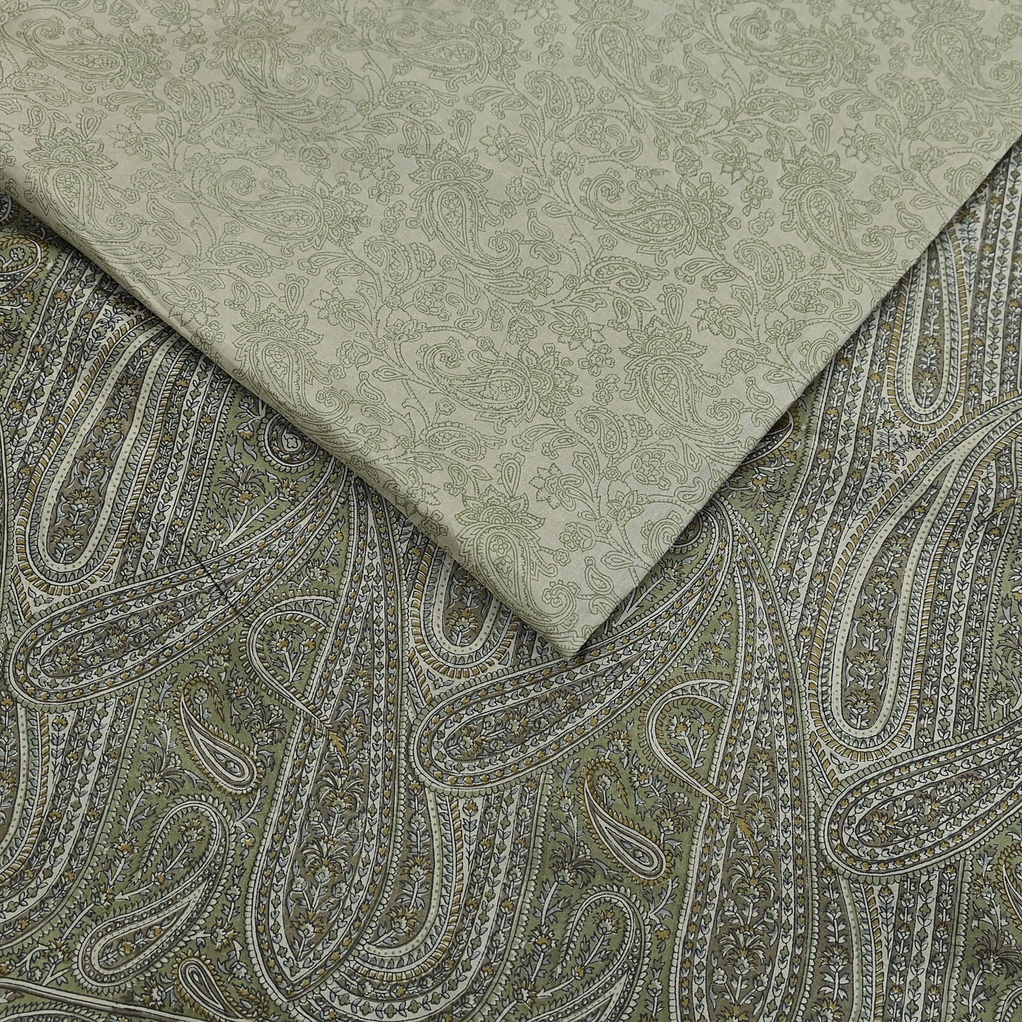 Indian Vintage Sari Green Pure Silk Printed Sarees Craft Fabric 6yd Sewing Dress Making Soft Floral Crafting quilting