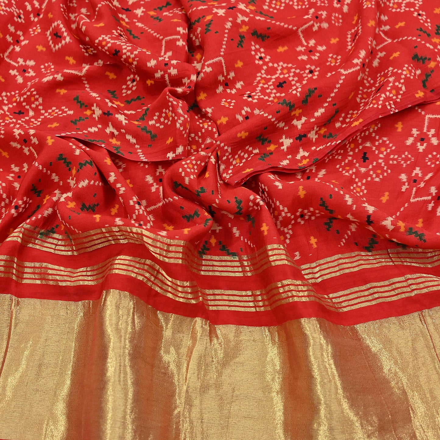 Indian Vintage Dupatta Red Long Stole Artificial Silk Woven Pinted Scarves Veil Scarf Wrap Soft Hijab Party wear veil