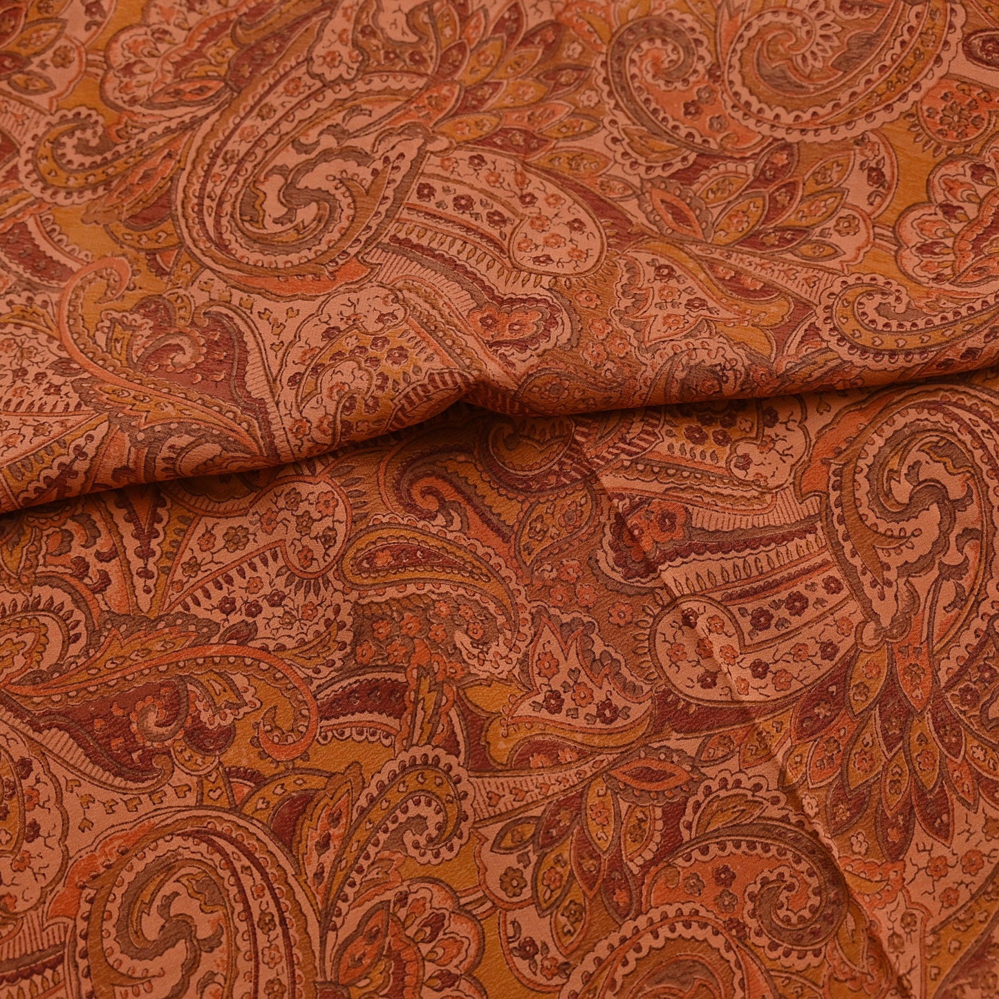 Indian Vintage Peach Dupatta Long Stole Pure Crepe silk Printed Dupatta Veil Scarves soft Boho Wrap Dressmaking Floral