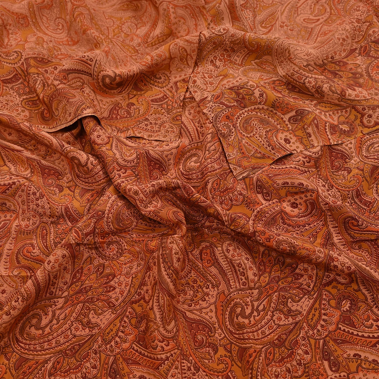 Indian Vintage Peach Dupatta Long Stole Pure Crepe silk Printed Dupatta Veil Scarves soft Boho Wrap Dressmaking Floral