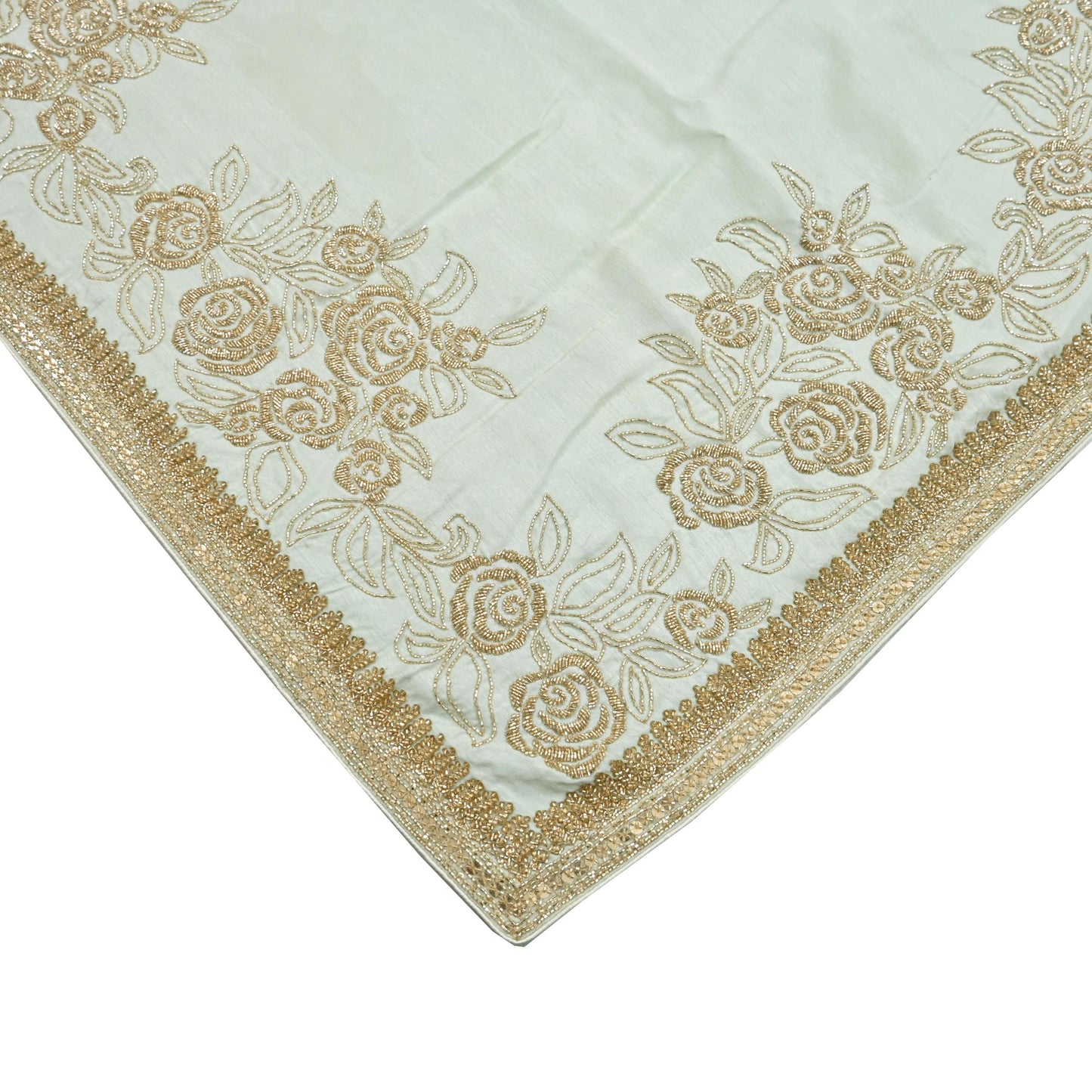 Rare Vintage Olive Green Blend Silk Saree Hand Embroidered Fabric 5.5 Yard Sari Bollywood Party Wear Ethnic Designer Saree