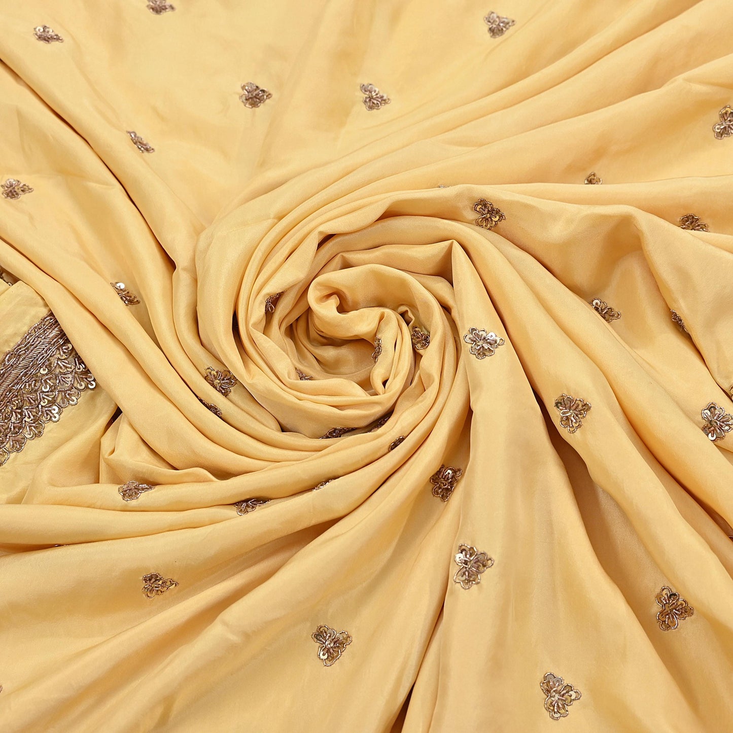 Rare Vintage Yellow Pure Silk Saree Zardozi Hand Embroidered Designer Sabyasachi Sari 5.5 Yard Bollywood Party Wear