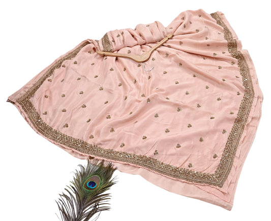 Rare Vintage Peach Pure Silk Saree Zardozi Hand Embroidered Designer Sabyasachi Sari 5.5 Yard Bollywood Party Wear