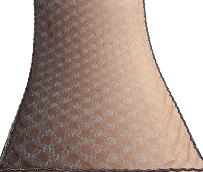 Vintage Brown & Beige Net Saree Heavy Hand Embroidery 5.5 Yards Soft Mesh Fabric Ideal for Crafting Wedding Wear Bollywood sarees