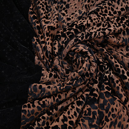 Vintage Brown & Black Brasso Saree Heavy Embroidery 5.5 Yards Soft Brasso Fabric Ideal for Crafting Wedding Wear Bollywood sarees