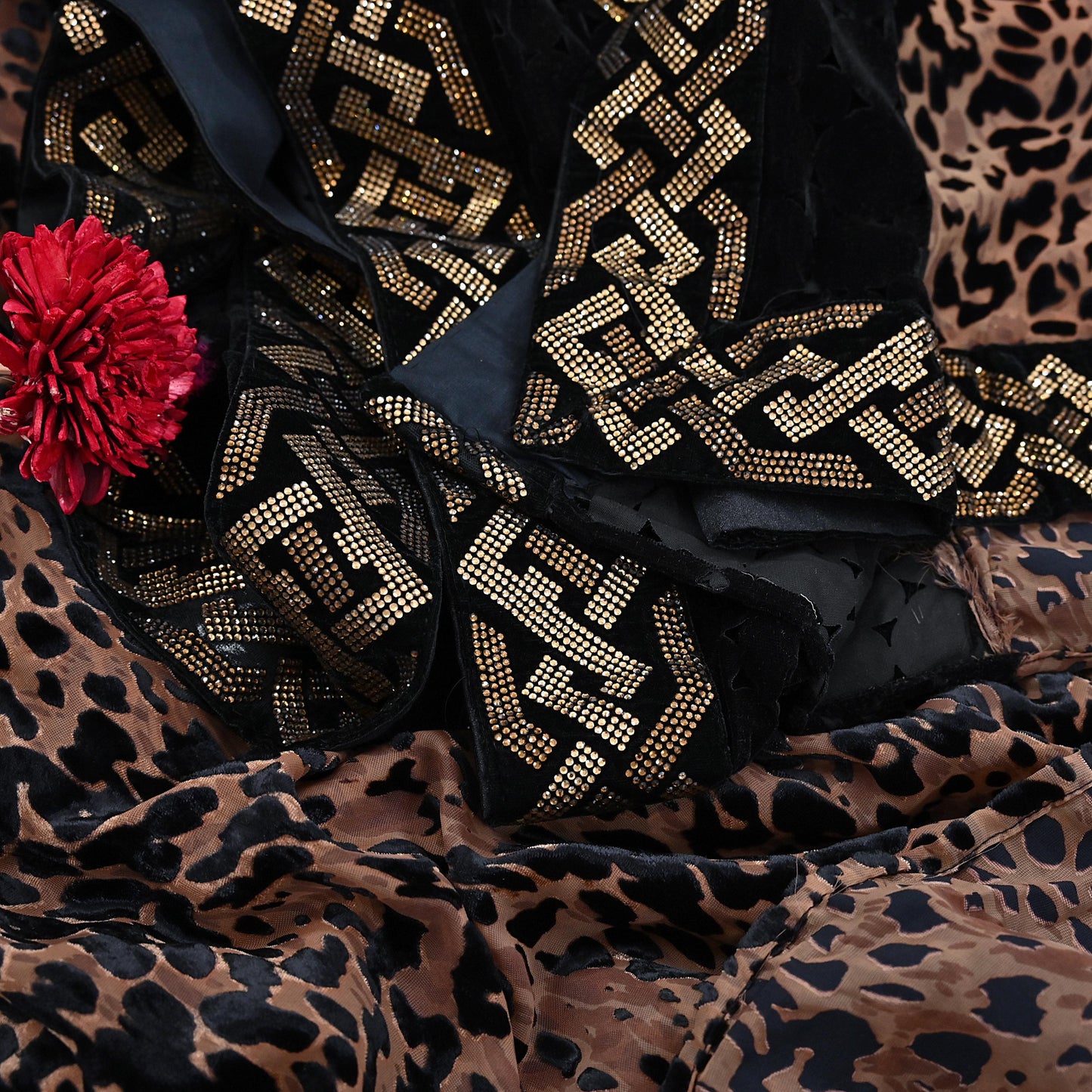Vintage Brown & Black Brasso Saree Heavy Embroidery 5.5 Yards Soft Brasso Fabric Ideal for Crafting Wedding Wear Bollywood sarees