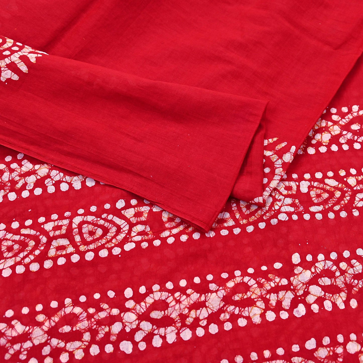 Indian Vintage Red Dupatta Long Stole Pure Cotton Prined Batik Indian Scarves Veil Scarf Wrap
