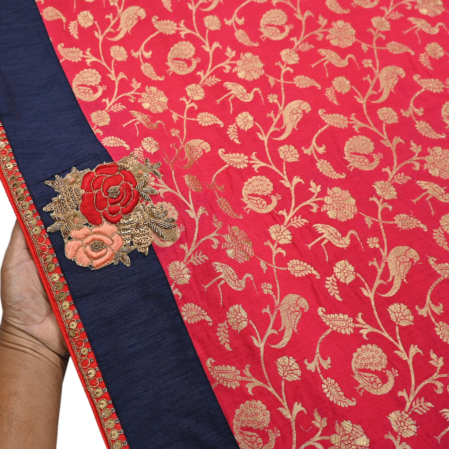 Rare Vintage Sari Pink Pure Silk Hand Embroidered Sarees Designer Sabyasachi 6Yd Sewing Ethnic Bollywood party wear saree