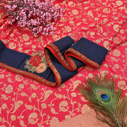 Rare Vintage Sari Pink Pure Silk Hand Embroidered Sarees Designer Sabyasachi 6Yd Sewing Ethnic Bollywood party wear saree