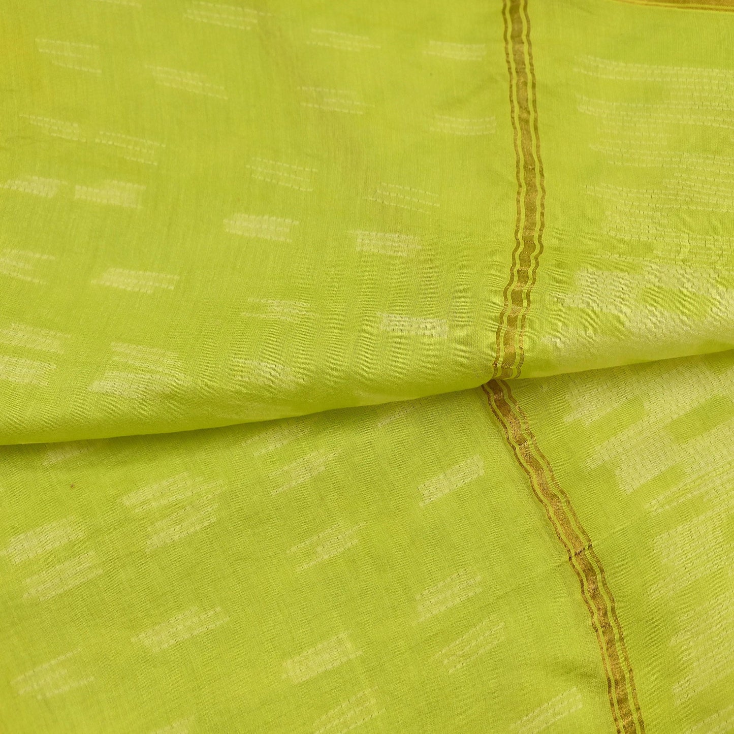 Indian Vintage Dupatta Green Dupatta Long Stole Block Print Pure Chanderi Silk Scarves Veil Golden Zari