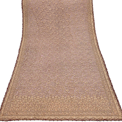 Indian Vintage Heavy Luxury Wedding Maroon Dupatta Net Mesh Long Stole Hand Embroidered Scarves Zardozi Zari Sequins Dridal Veil Hijab