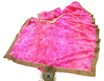 Rare Vintage Purple & Pink Pure Silk Saree Hand Embroidered Tie dye Fabric 5.5 Yards Sari Bollywood Party Wear Ethnic Designer Saree