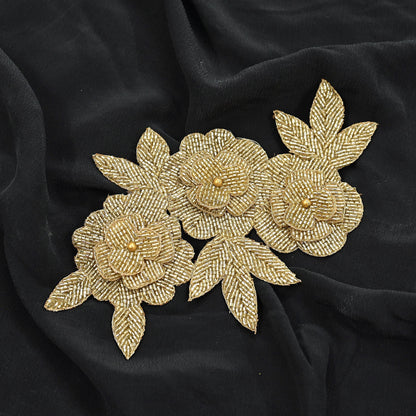 Indian Vintage 1 Pcs Rare Appliques Beige Cotton Applique VERY OLD ANTIQUE Vintage Embroidered Snippets Remnants Craft Journals 8"X5"