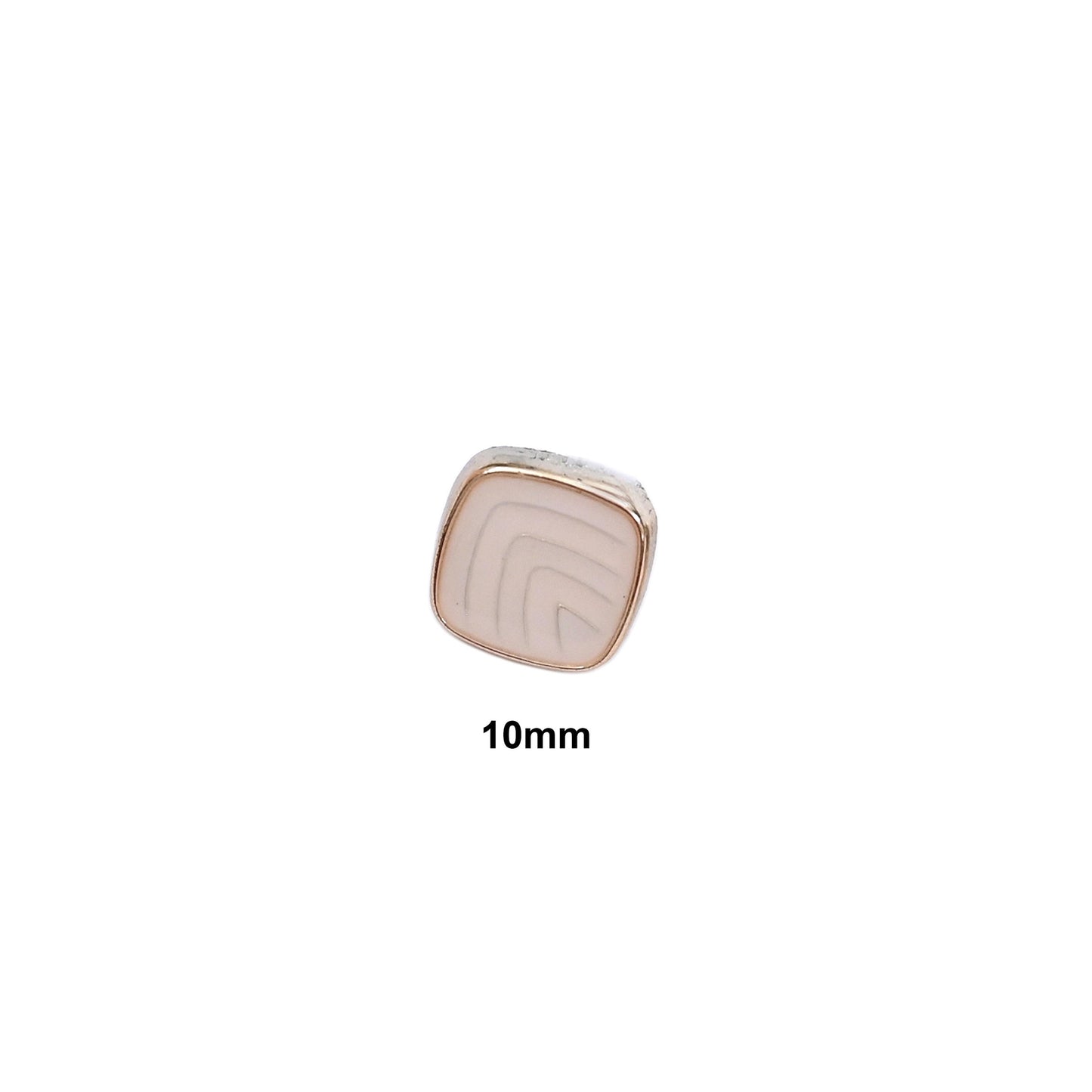 Indian Golden Buttons Set of 24, 10mm Small Single Hole Buttons, Metal Shank Buttons for Shirts Jackets Sewing DIY Crafts