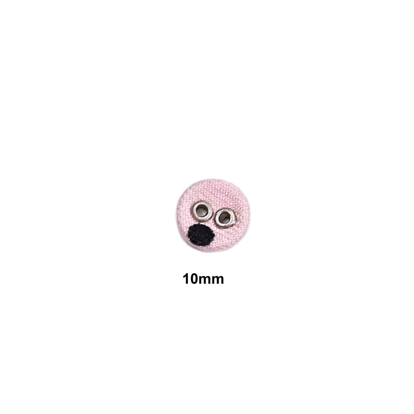 Indian Pink & Black Buttons Set of 24, 10mm Handcrafted Pink Fabric Buttons,for Shirts Jackets Sewing DIY Crafts