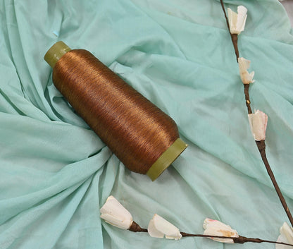 Metallic Zari Thread 2000M Gold Silver Copper Light Gold Embroidery Thread, Indian Zardozi Sewing Thread for Hand Machine Work