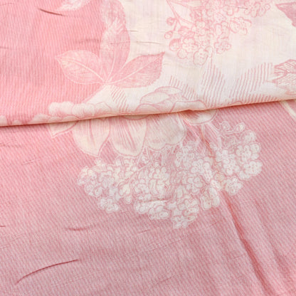 Indian Vintage Peach & Ivory Dupatta Long Stole Pure silk Printed Dupatta Veil Scarves soft Boho Wrap Dressmaking
