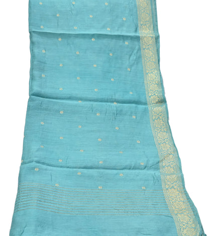 Indian Vintage Dupatta Green Long Stole Hand Woven Pure Silk Scarves Veil Zari Soft Fringes Scarf Wrap Boho