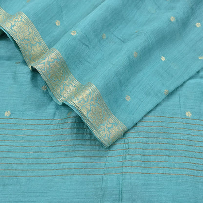 Indian Vintage Dupatta Green Long Stole Hand Woven Pure Silk Scarves Veil Zari Soft Fringes Scarf Wrap Boho