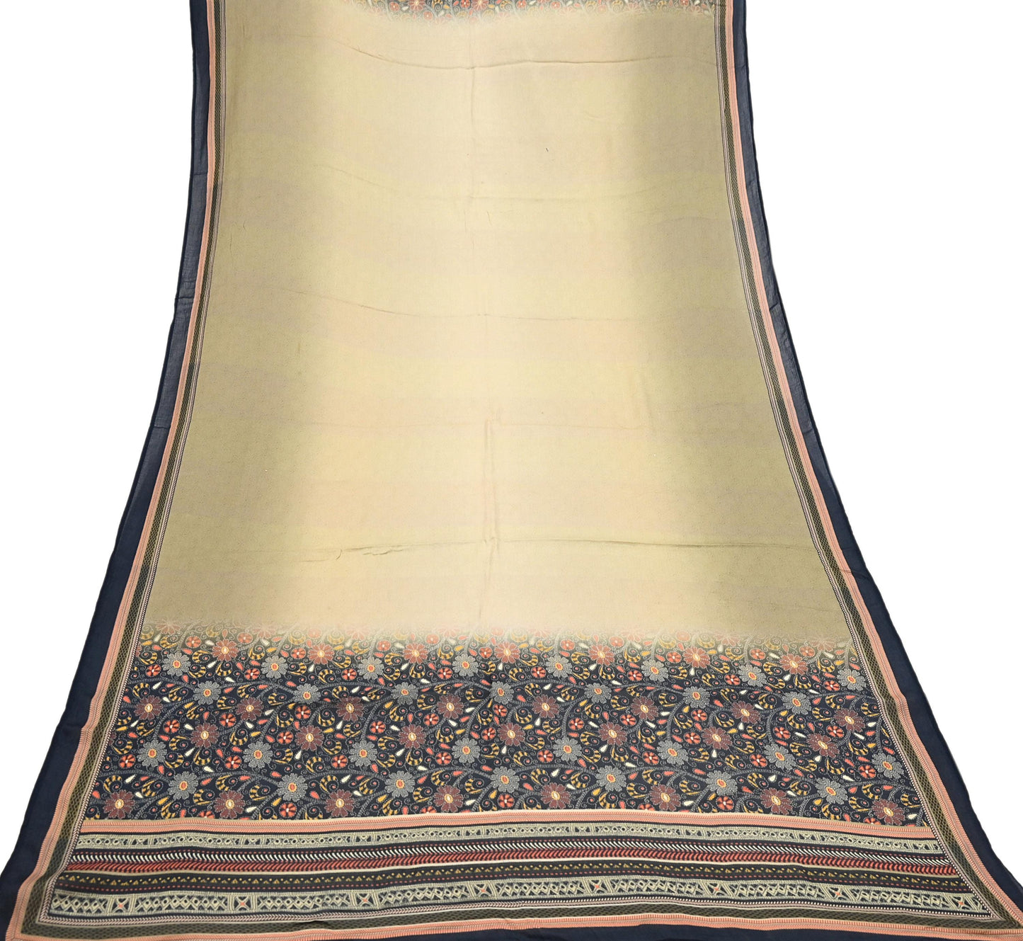 Indian Vintage Dupatta Long Stole Block Print Pure Cotton Indian Scarves Scarf Veil Wrap Boho Soft Paisley