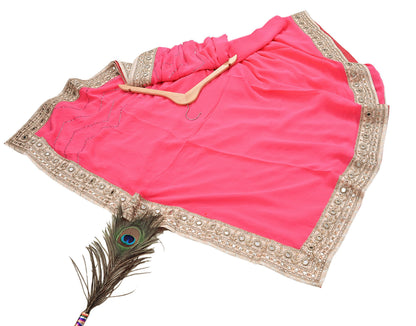 Rare Vintage Pink Pure Georgette Silk Saree Hand Embroidered Designer Abu Jani Sari 6 Yard Bollywood Party Wear with Blouse fabric