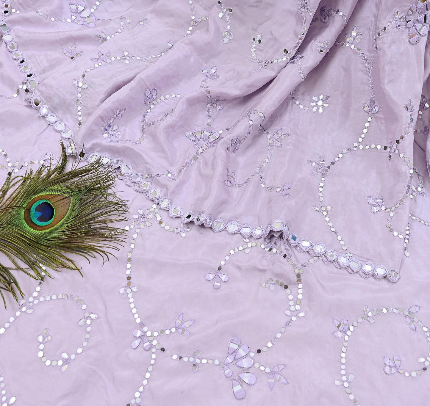 Rare Vintage Purple Pure Silk Saree Hand Beaded Abu Jani Designer Sari 5.5 Yards Bollywood Party Wear Ethnic