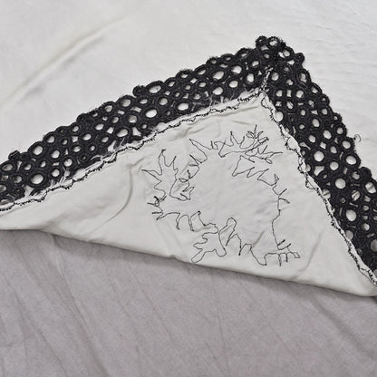 Rare Vintage Black & Gray Pure Satin Silk net Saree Hand Embroidered Designer Abu Jani Sari 6 Yard Bollywood Party Wear with Blouse fabric