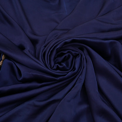 Rare Vintage Blue Pure Satin Silk Saree Zardozi Hand Embroidered Designer Sabyasachi Sari 5.5 Yard Bollywood Party Wear