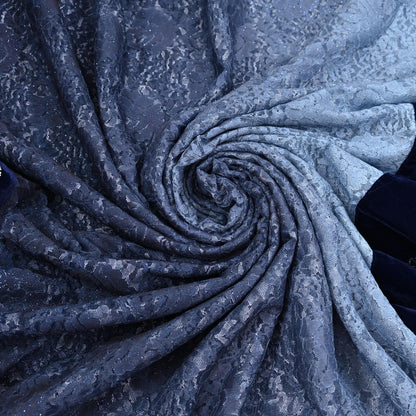 Vintage Blue Net Saree Heavy Hand Embroidery 5.5 Yards Soft Mesh Fabric Ideal for Crafting Wedding Wear Bollywood sarees