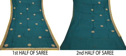 Rare Green Pure Organza Silk Saree Zardozi Hand Embroidered Designer Sabyasachi Sari 5.5 Yard Bollywood Party Wear
