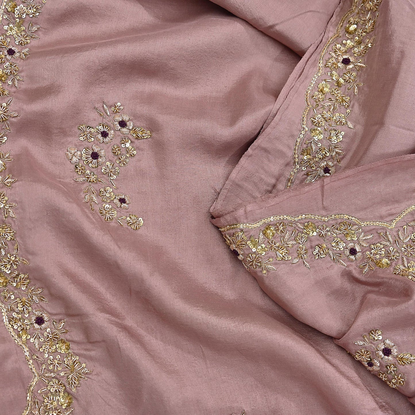 Rare Vintage Dusty Rose Pink Pure Silk Saree Zardozi Hand Embroidered Designer Sabyasachi Sari 5.5 Yard Bollywood Party Wear