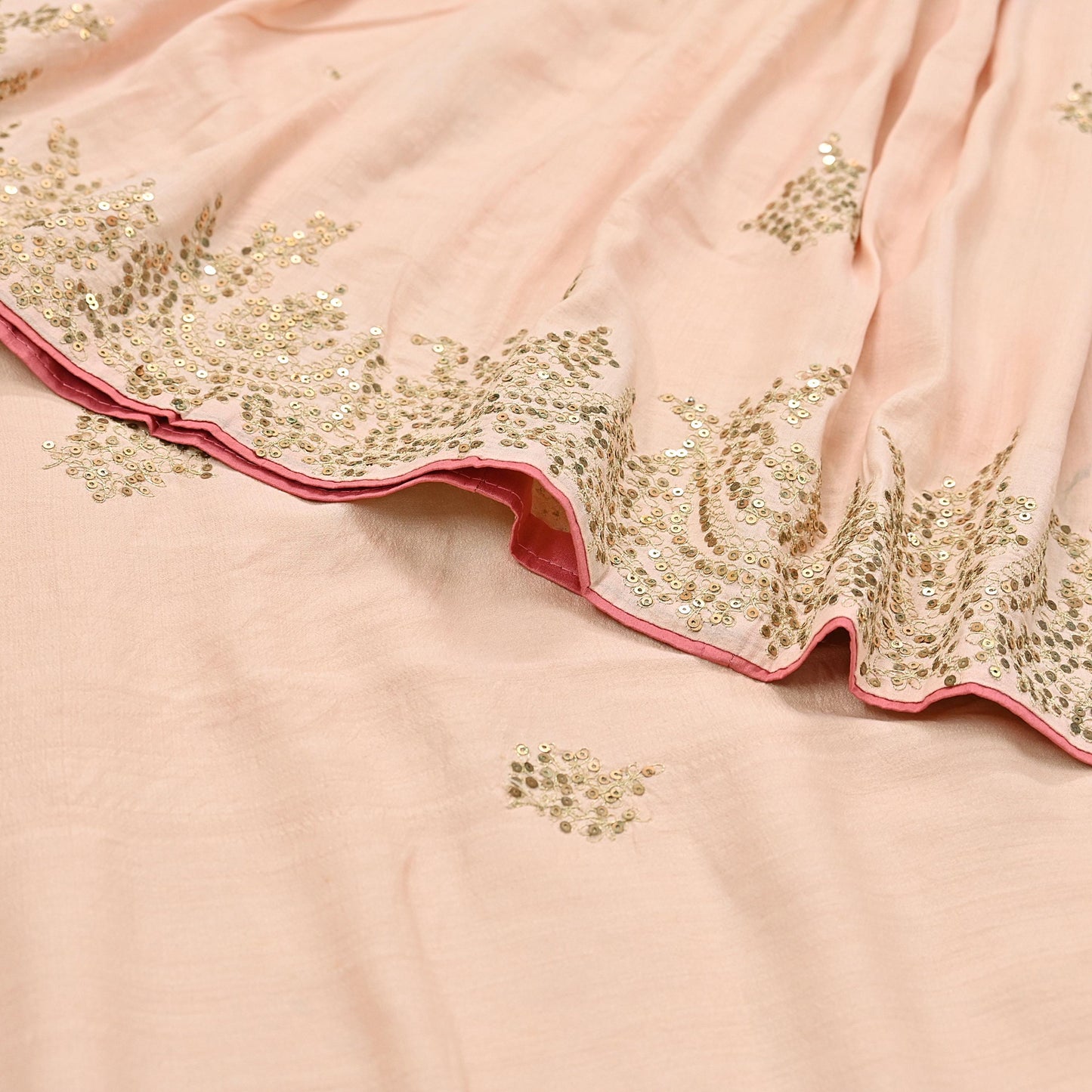 Rare Vintage Peach Pure Silk Saree Zardozi Hand Embroidered Designer Sabyasachi Sari 6 Yard Bollywood Party Wear