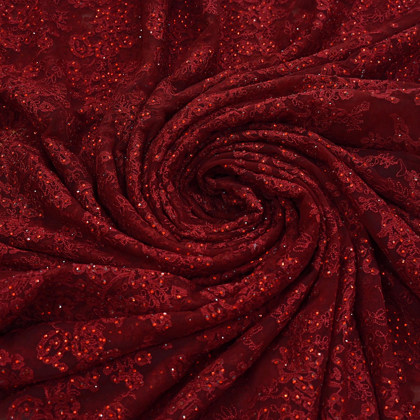 Rare Vintage Maroon Net Saree Hand Beaded Abu Jani Designer Sari 6 Yards Bollywood Party Wear Ethnic