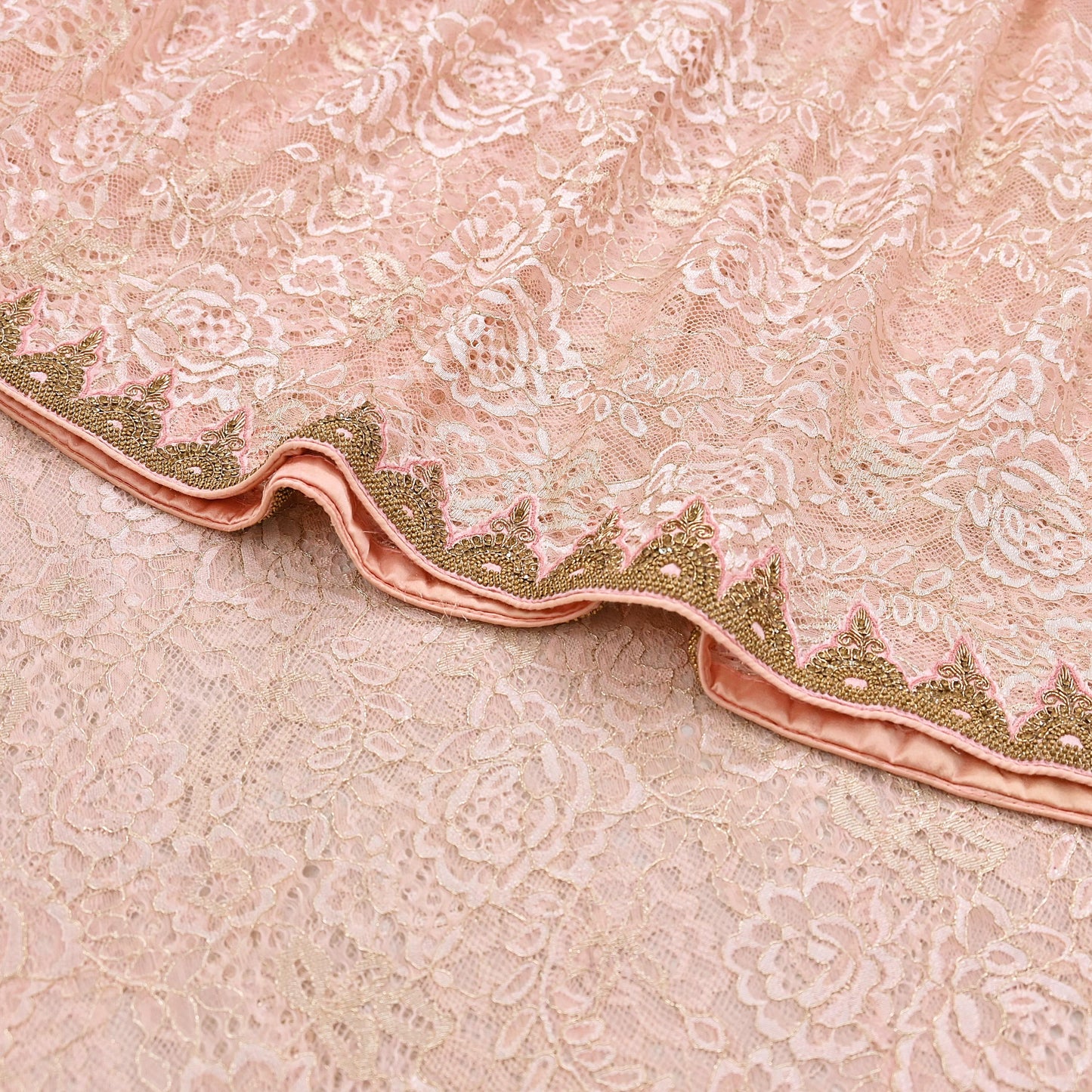 Vintage Peach Net Saree Heavy Hand Embroidery 6 Yards Soft Mesh Fabric Ideal for Crafting Wedding Wear Bollywood sarees