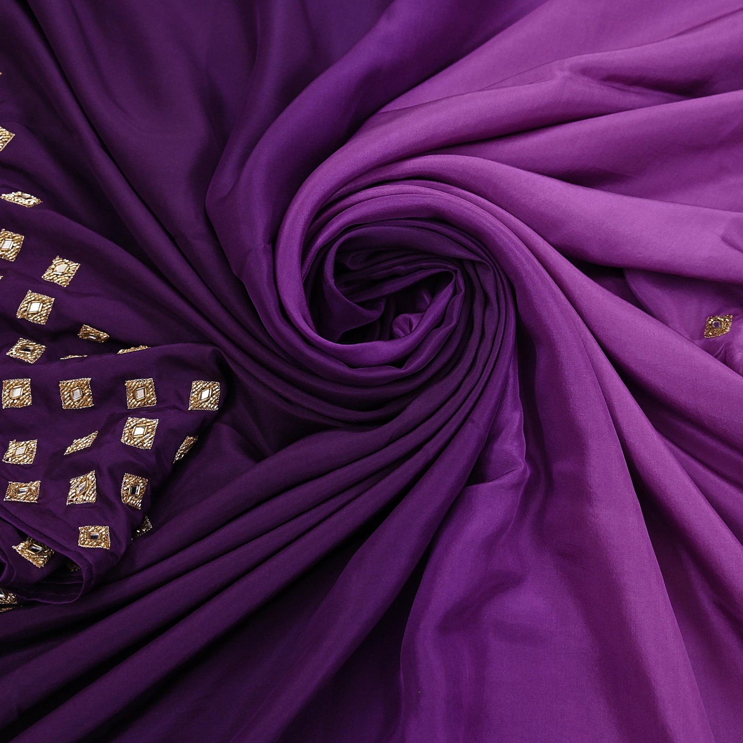 Rare Vintage Purple Pure Silk Saree Hand Embroidered Fabric 6 Yard Sari Bollywood Party Wear Ethnic Designer Saree