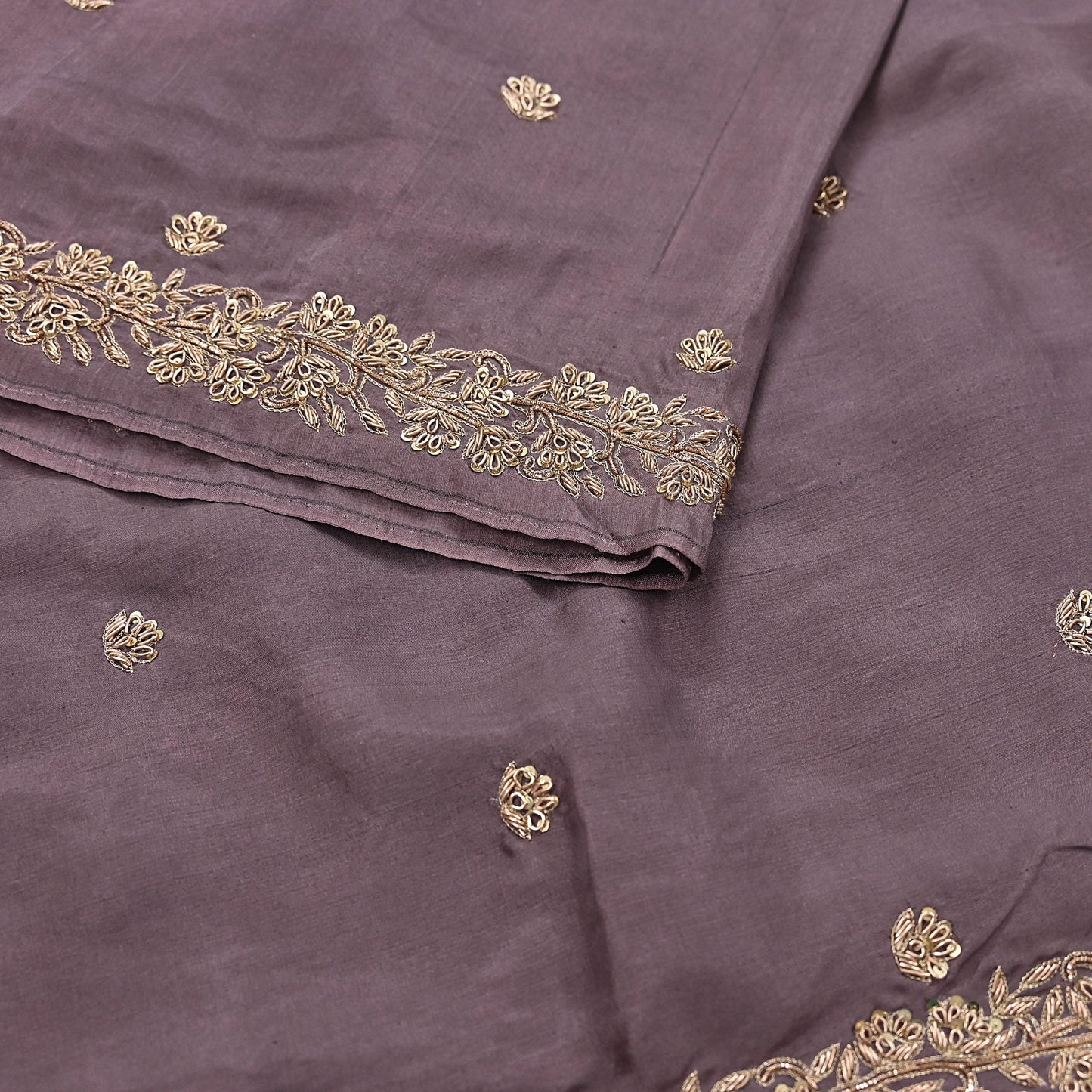 Rare Vintage Dusty Purple Pure Silk Saree Zardozi Hand Embroidered Designer Sabyasachi Sari 5.5 Yard Bollywood Party Wear