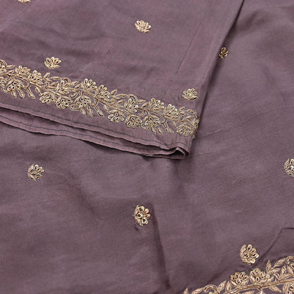 Rare Vintage Dusty Purple Pure Silk Saree Zardozi Hand Embroidered Designer Sabyasachi Sari 5.5 Yard Bollywood Party Wear