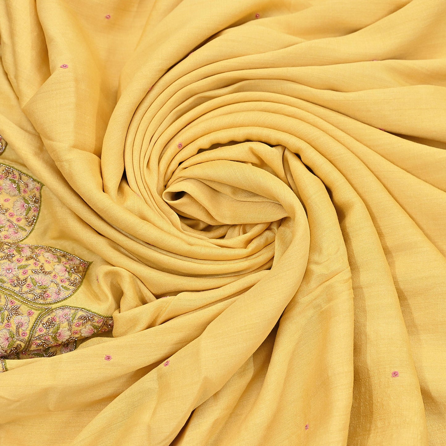 Rare Yellow Pure Silk Saree Zardozi Hand Embroidered Designer Sabyasachi Sari 6 Yard Bollywood Party Wear with Blouse Fabric