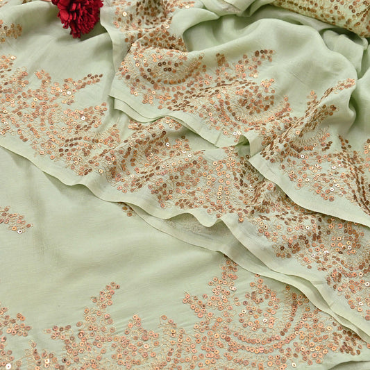 Rare Vintage Green Pure Silk Saree Hand Embroidered Designer Sabyasachi Sari 6 Yard Bollywood Party Wear