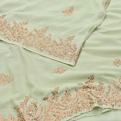 Rare Vintage Green Pure Silk Saree Hand Embroidered Designer Sabyasachi Sari 6 Yard Bollywood Party Wear