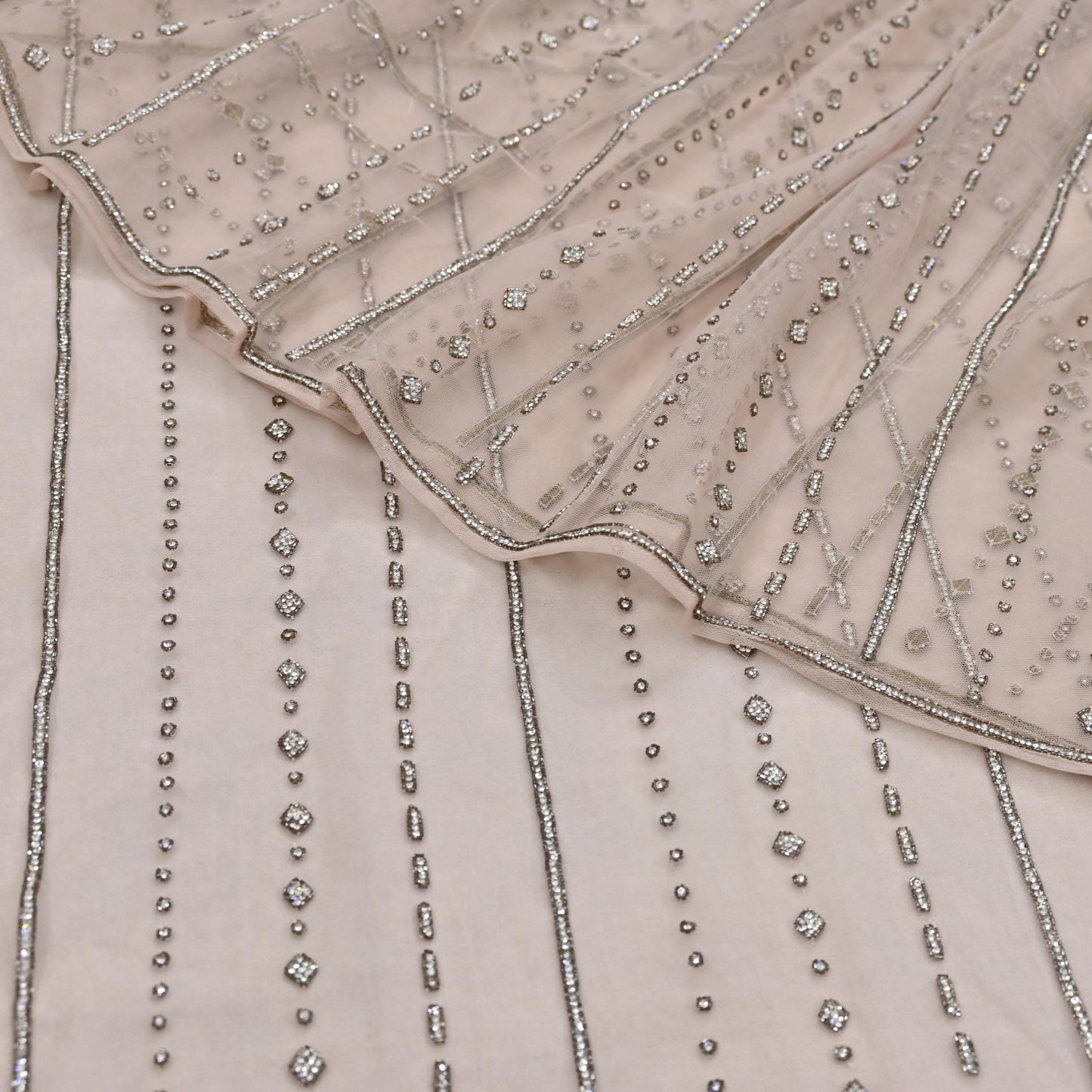 Vintage Pink Net Saree Heavy Hand Embroidery 6 Yards Soft Mesh Fabric Ideal for Crafting Wedding Wear Bollywood sarees