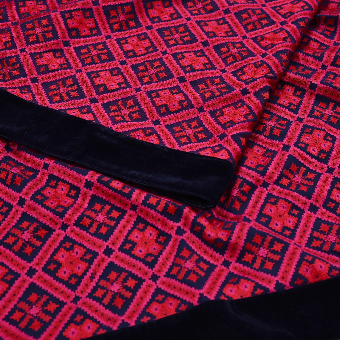 Rare Vintage Blue Georgette & Satin Silk Saree Embroidered Fabric 6 Yard Sari Bollywood Party Wear Designer Saree with blouse fabric