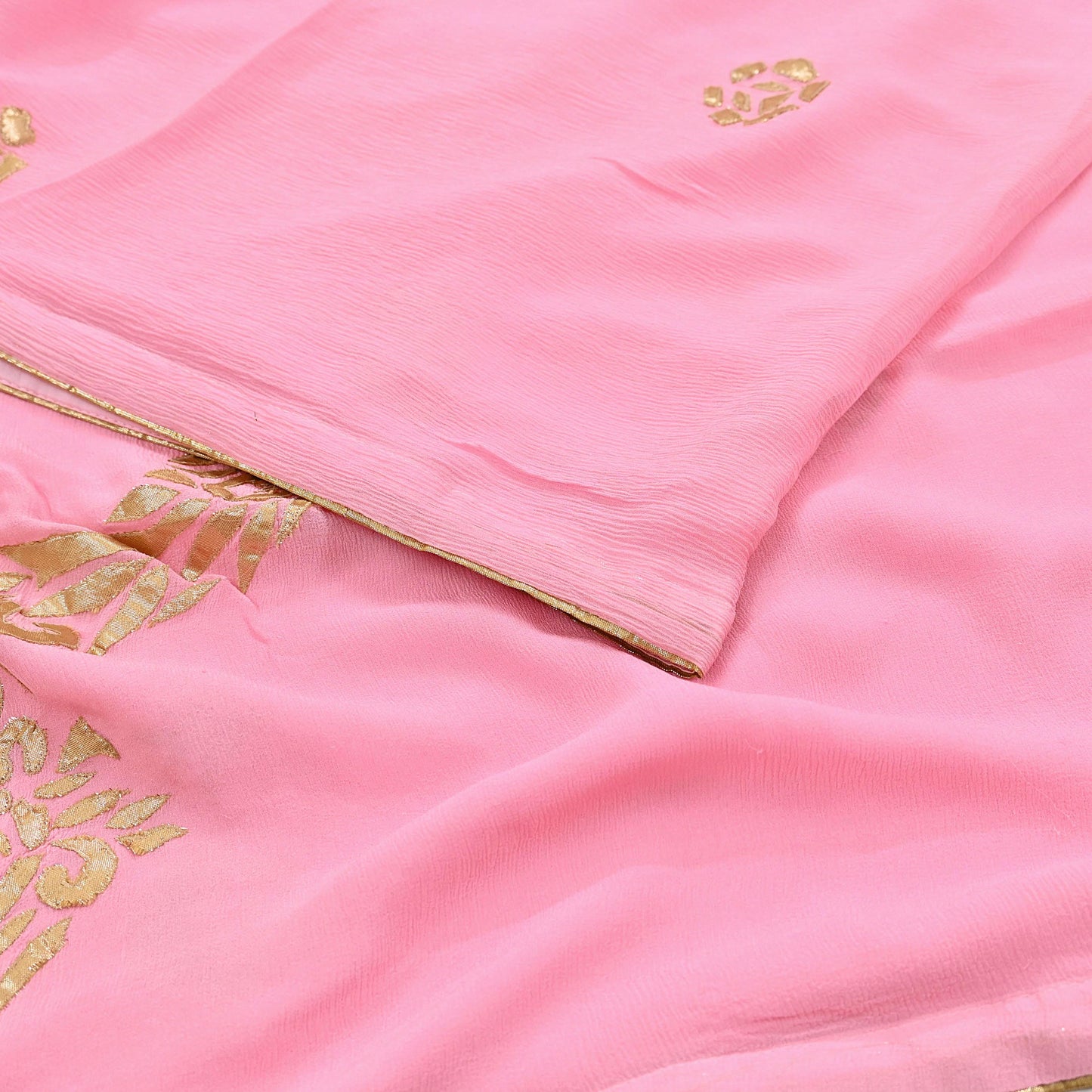 Rare Vintage Pink Pure Chiffon Silk Saree Hand Embroidered Fabric 6 Yards Sari Bollywood Party Wear Ethnic saree