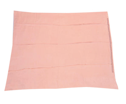 Rare Vintage Peach Pure Chiffon Silk Saree Hand Embroidered Fabric 6 Yards Sari Bollywood Party Wear Ethnic saree With Satin Blouse Fabric