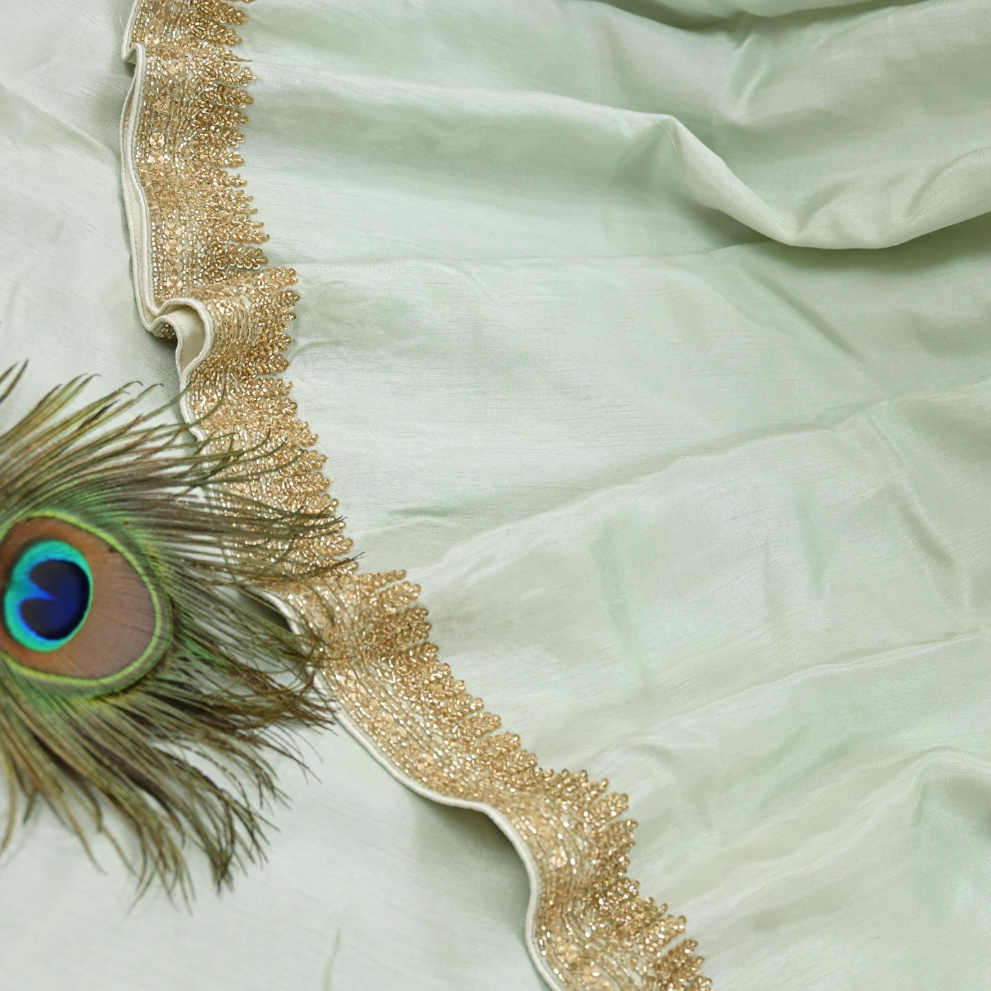 Rare Vintage Olive Green Blend Silk Saree Hand Embroidered Fabric 5.5 Yard Sari Bollywood Party Wear Ethnic Designer Saree