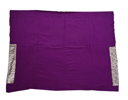 Rare Vintage Purple Pure Chiffon Silk Saree Hand Embroidered Designer Sabyasachi Sari 5.5 Yard Bollywood Party Wear saree with Blouse Fabric